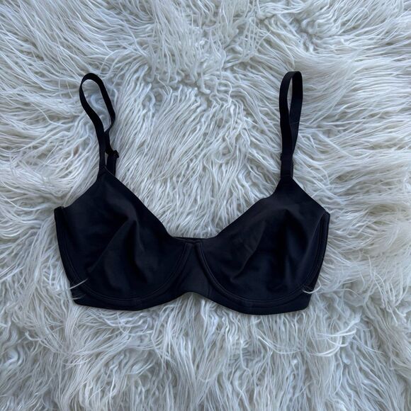 Skims Fits Everybody Unlined Demi Bra Onyx Size 32DDD - Picture 2 of 9